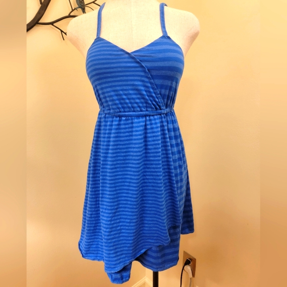 Roxy Kids/Junior Large Blue Striped Sundress